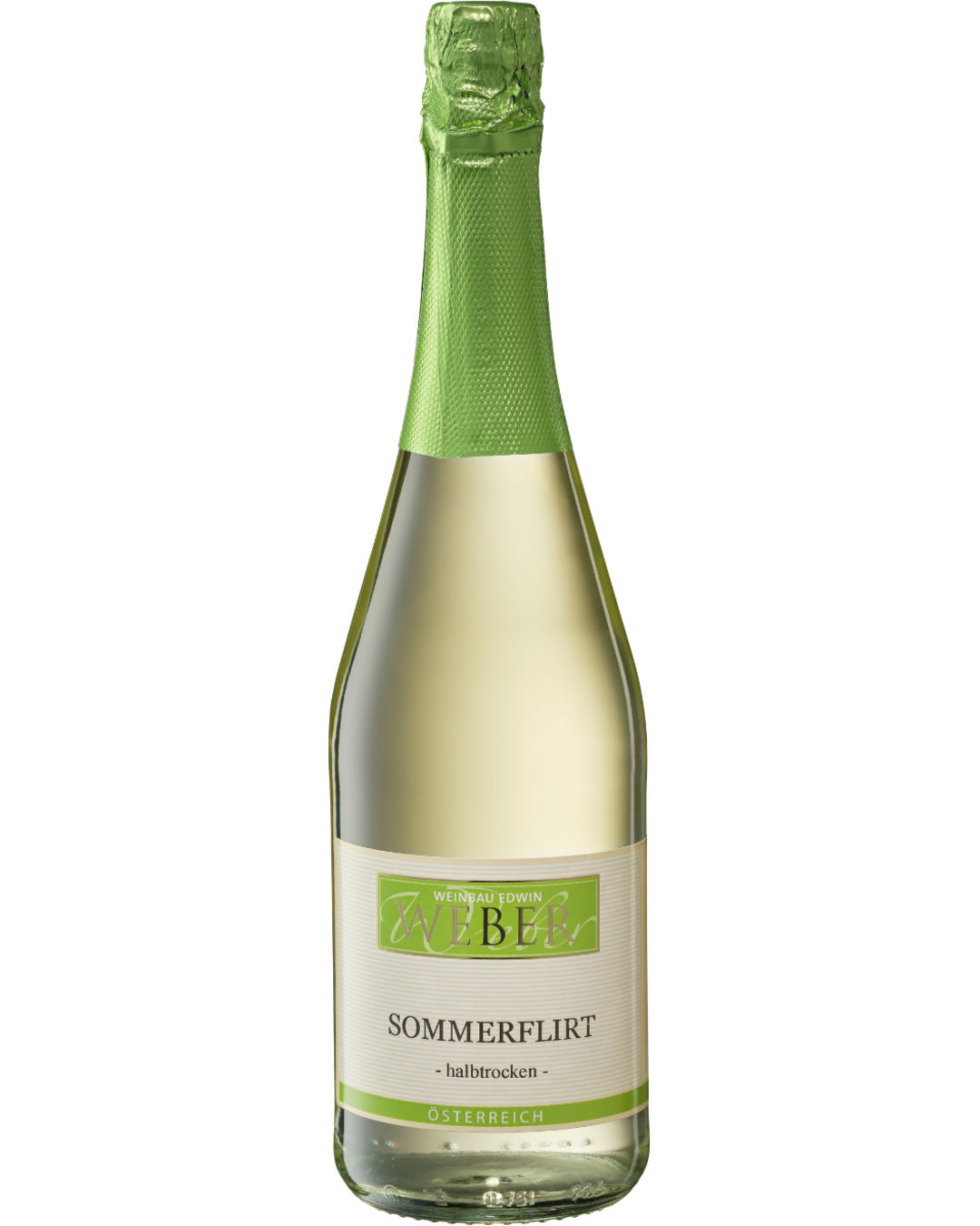 Sommerflirt – einheitliche Flaschengröße auf weißem Hintergrund