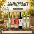 Sommerpaket klein mit sechs Flaschen im sommerlichen Weingarten-Ambiente